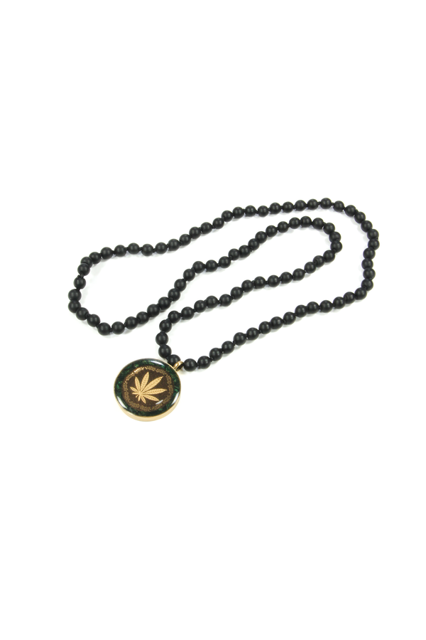 Gold Marijuana Yaprak Kolye Unisex