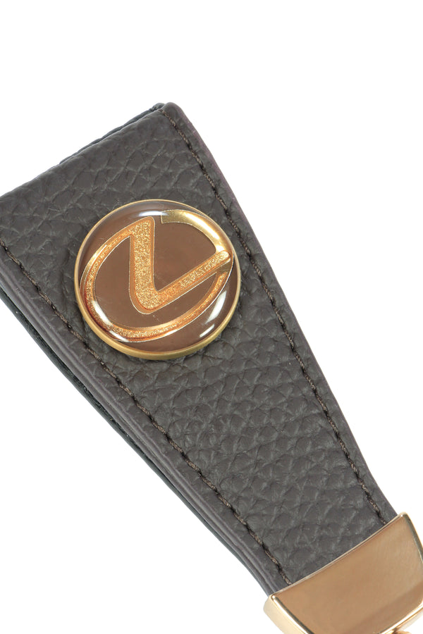 Kahverengi Deri Lexus Gold Anahtarlık